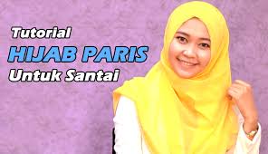 Tutorial Hijab - Cara Memakai Jilbab Paris Untuk Santai