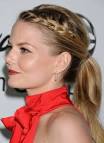 2) Begin blow drying hair by sections using the Angelo David Round Brush, ... - Spring-2012-Hair-Trends_ponytail-with-front-braid
