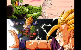 Vegeta Gohan and Cell You are viewing a Dragon Ball Wallpaper - vegeta_gohan_and_cell_w1