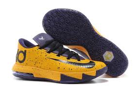 2014 Kevin Durant Nike ZOOM KD VI Basketball Shoes -Yellow/Black ...