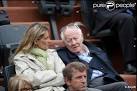 Jacques Chancel et son ��pouse Martine �� Roland-Garros, le week-end.