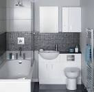 Grey Color of Small Bathroom Design - Interior Design Ideas - 391