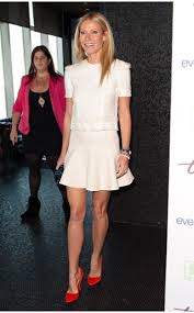 white dress red shoes | Style | Pinterest | Sergio Rossi, Gwyneth ...