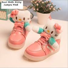 SHOG 0029 Sepatu Boot Anak Hello Kitty Lampu Candy Pink - Crocs ...