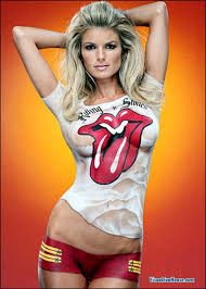 Rolling Stones Body Painting