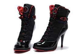 Cyber Cheap Nike Air Jordan 6 Ring High Heels Black Red Discount ...