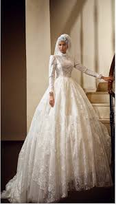 2015 Muslim Wedding Dresses Arabic Clothing Ball Gown Lace Beading ...
