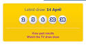 April 14: Health Lottery results, Health Lottery winning numbers.
