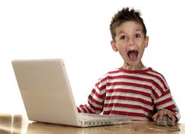 image of child on the computer