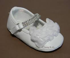 New Baby Girls White Dress Shoes Size 2 Christening Baptism Easter ...