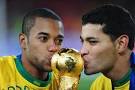 Andre Santos and Robinho - USA v Brazil - FIFA Confederations Cup Final