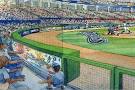 New Marlins ballpark features two giant aquariums behind home ...