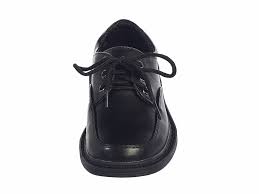 Boys Black Lace Up Matte Dress Shoes