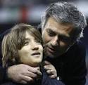 Portuguese coach Jose Mourinho talks to his son Jose Jr. - 9025be81c84