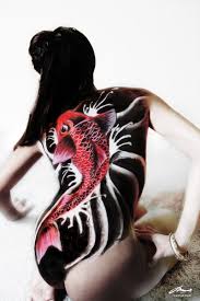 Koi Fish Female Art Body Painting