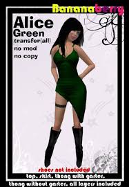 Second Life Marketplace - ::Bananaberry:: Alice - Green - Alice_Green