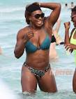 SERENA WILLIAMS Takes Her Super Fit Bod For A Dip In The Ocean.