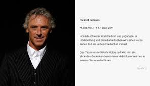 Hamann Motorsport betrauert Tod von Richard Hamann - Traueranzeige-Richard-Hamann