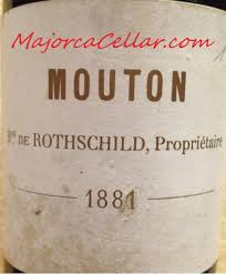 Image result for food Chateau Mouton Rothschild, 1881
