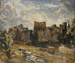 Chepstow Castle, öl auf leinwand von Philip Wilson Steer (1860 ... - Philip-Wilson-Steer-Chepstow-Castle