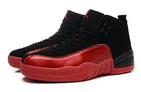 AIR JORDAN 12 Girls Basketball Shoes Black Red.jpg
