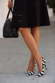 Shoes: high heels, black, white, black and white, pumps - Wheretoget