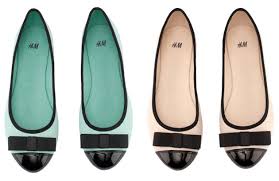 H&M pastel ballet flats with toecap and bow > Shoeperwoman