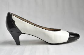 Women Spectator Shoes Black White Shoes Black White Pumps Cap Toe ...