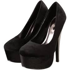 Velvet Patent High Heel Platform Shoes-Black - Polyvore