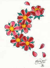 Design Cherry Blossom Japanese Tattoo