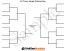 16 Team Single Elimination Printable Tournament Bracket Print Tourney