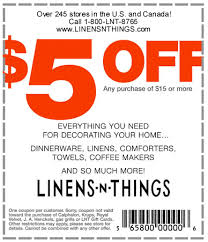 Printable Coupon for Linens N