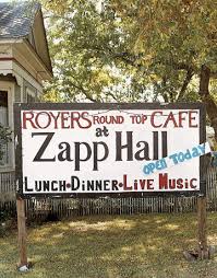 Royer\\s Round Top Cafe sign