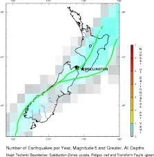 New Zealand Earthquake Density