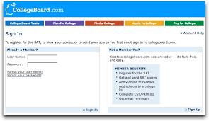 CollegeBoard.com Sign In Page