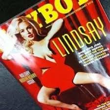 The leaked Playboy cover with Lindsay Lohan.
