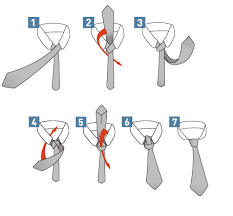 Start by placing the tie