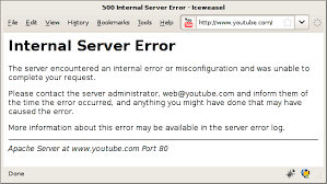 YouTube went down, just after