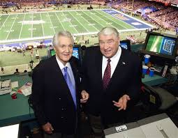 Pat Summerall, left,