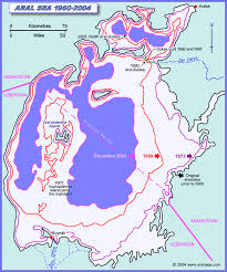 Map of Aral sea