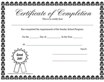free printable certificates