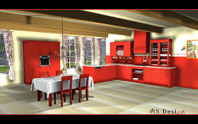 ديكورات مطابخ Red_kitchen_by_Rodenwald