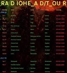 other Radiohead tour dates