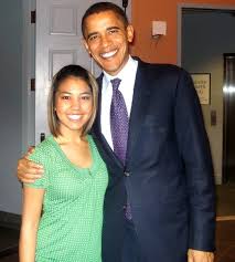 Ayla Brown with Barack before