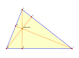 The orthocenter is the point