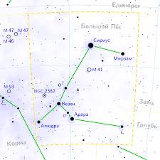 Canis Major constellation map