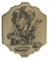 Scrimshaw Mad Hatter Pin and
