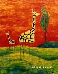 giraffe art