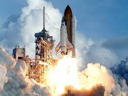 the Space Shuttle launch