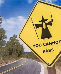 Road signs. Gandalf